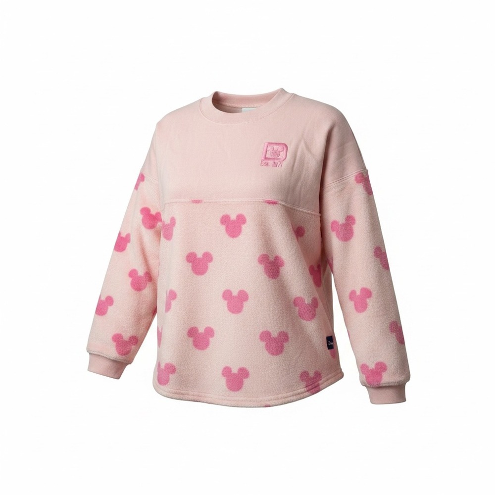 DISNEY PARK/PINK MICKEY ICON SHERPA/FLEECE PULLOVER/SIZE XL (14)/NWT/MSDPS071026